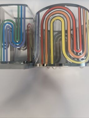 Bath & Body Works Multicolor Rainbow 3-Wick Candle Holder and Hand Soap Holder